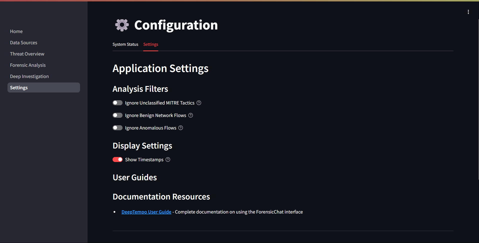 App Settings